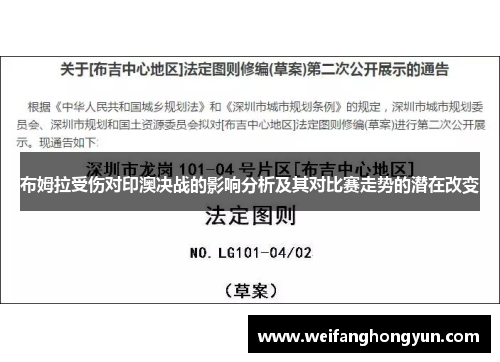 布姆拉受伤对印澳决战的影响分析及其对比赛走势的潜在改变